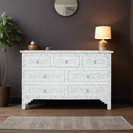 Shop The lvory Mother of pearl lnlay chest of 7 drawers 1