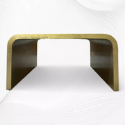 Waterfall Brass Coffee Table Square