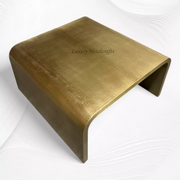 Waterfall Brass Coffee Table Square